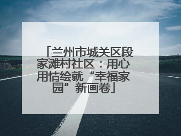 兰州市城关区段家滩村社区：用心用情绘就“幸福家园”新画卷