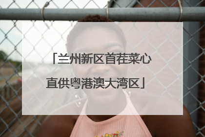 兰州新区首茬菜心直供粤港澳大湾区