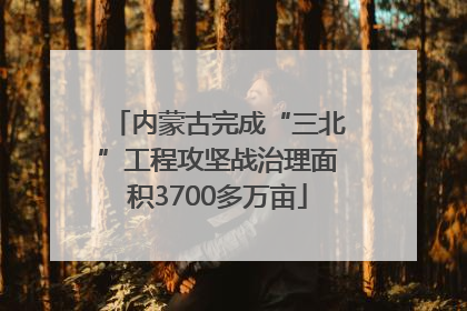 内蒙古完成“三北”工程攻坚战治理面积3700多万亩
