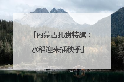 内蒙古扎赉特旗：水稻迎来插秧季
