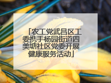 农工党武昌区工委携手杨园街道四美塘社区党委开展健康服务活动