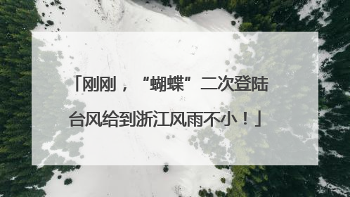 刚刚，“蝴蝶”二次登陆 台风给到浙江风雨不小！