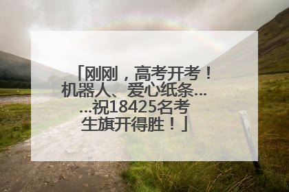 刚刚，高考开考！机器人、爱心纸条……祝18425名考生旗开得胜！