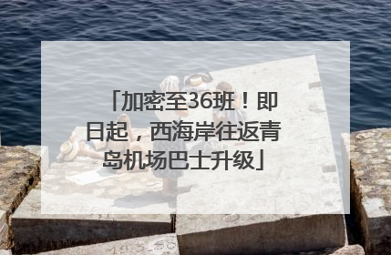 加密至36班！即日起，西海岸往返青岛机场巴士升级