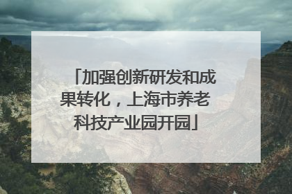 加强创新研发和成果转化，上海市养老科技产业园开园