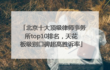 北京十大顶级律师事务所top10排名，天花板级别口碑超高胜诉率