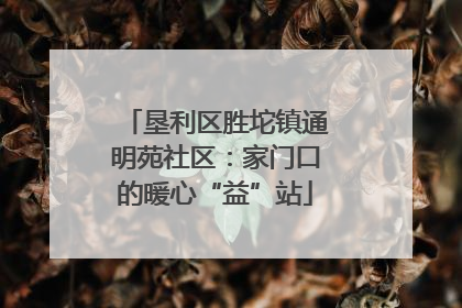 垦利区胜坨镇通明苑社区：家门口的暖心“益”站