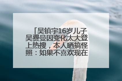 吴镇宇16岁儿子吴费曼因变化太大登上热搜，本人晒搞怪照：如果不喜欢现在的我可以离开