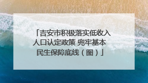 吉安市积极落实低收入人口认定政策 兜牢基本民生保障底线（图）