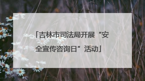 吉林市司法局开展“安全宣传咨询日”活动