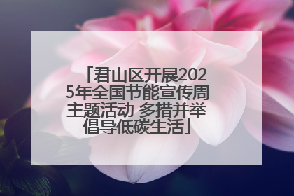君山区开展2025年全国节能宣传周主题活动 多措并举倡导低碳生活