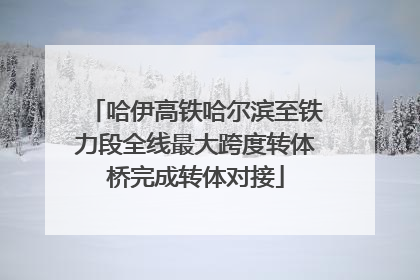 哈伊高铁哈尔滨至铁力段全线最大跨度转体桥完成转体对接