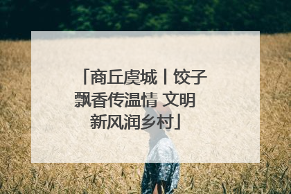 商丘虞城丨饺子飘香传温情 文明新风润乡村