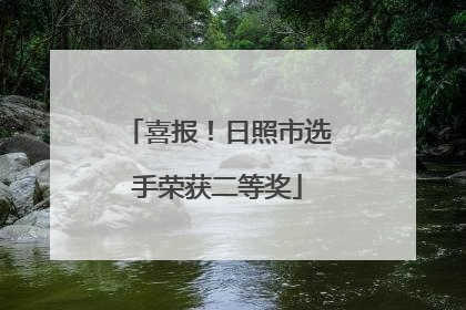 喜报！日照市选手荣获二等奖