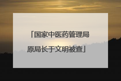 国家中医药管理局原局长于文明被查
