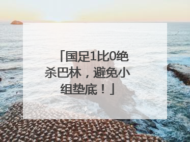 国足1比0绝杀巴林，避免小组垫底！