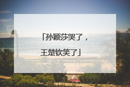 孙颖莎哭了，王楚钦笑了