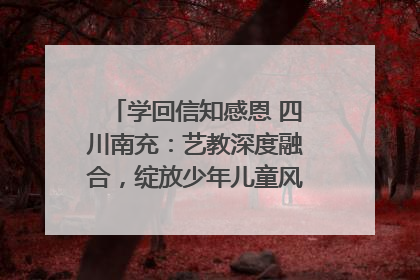 学回信知感恩 四川南充：艺教深度融合，绽放少年儿童风采｜您牵挂的四川