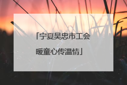宁夏吴忠市工会暖童心传温情