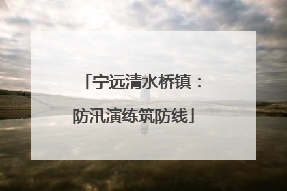 宁远清水桥镇：防汛演练筑防线