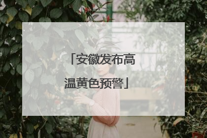 安徽发布高温黄色预警