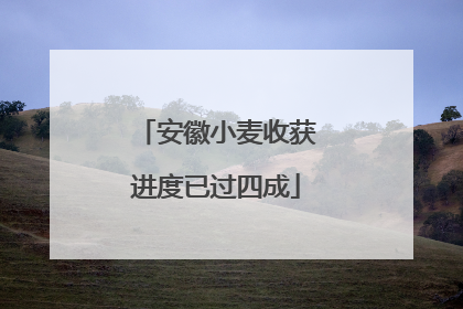 安徽小麦收获进度已过四成