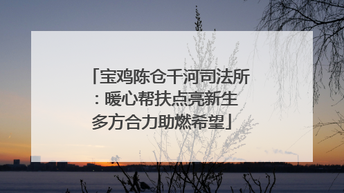 宝鸡陈仓千河司法所：暖心帮扶点亮新生 多方合力助燃希望