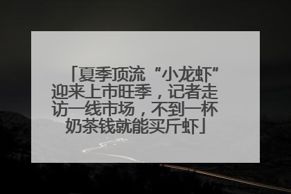 夏季顶流“小龙虾”迎来上市旺季，记者走访一线市场，不到一杯奶茶钱就能买斤虾