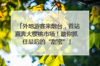 外地游客来烟台，首站直奔大樱桃市场！邀你抓住最后的“甜蜜”