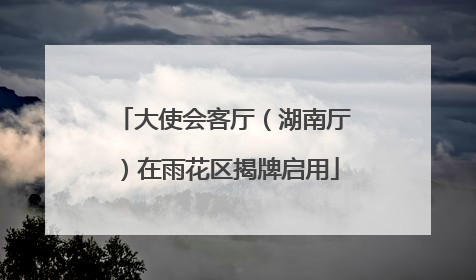 大使会客厅（湖南厅）在雨花区揭牌启用
