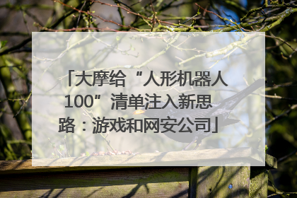大摩给“人形机器人100”清单注入新思路：游戏和网安公司