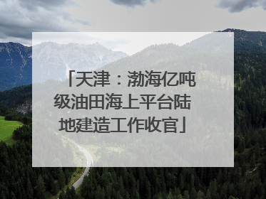 天津：渤海亿吨级油田海上平台陆地建造工作收官