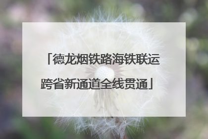 德龙烟铁路海铁联运跨省新通道全线贯通