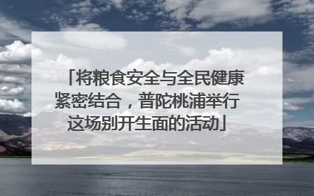 将粮食安全与全民健康紧密结合，普陀桃浦举行这场别开生面的活动