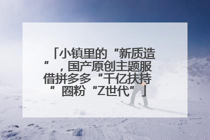 小镇里的“新质造”，国产原创主题服借拼多多“千亿扶持”圈粉“Z世代”