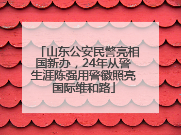 山东公安民警亮相国新办，24年从警生涯陈强用警徽照亮国际维和路