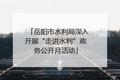 岳阳市水利局深入开展“走进水利”政务公开月活动