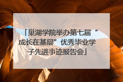 巢湖学院举办第七届“成长在基层”优秀毕业学子先进事迹报告会