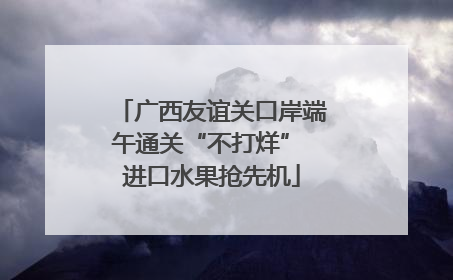 广西友谊关口岸端午通关“不打烊” 进口水果抢先机