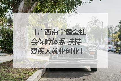 广西南宁健全社会保障体系 扶持残疾人就业创业