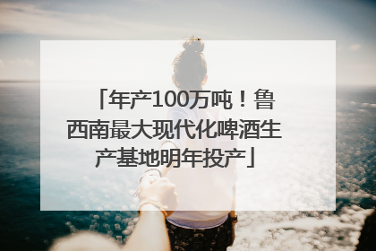 年产100万吨！鲁西南最大现代化啤酒生产基地明年投产