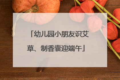 幼儿园小朋友识艾草、制香囊迎端午