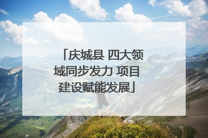 庆城县 四大领域同步发力 项目建设赋能发展