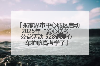 张家界市中心城区启动2025年“爱心送考”公益活动 528辆爱心车护航高考学子