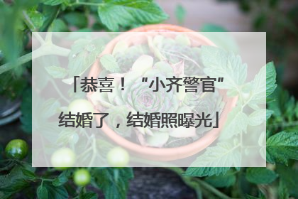 恭喜！“小齐警官”结婚了，结婚照曝光