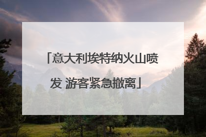 意大利埃特纳火山喷发 游客紧急撤离