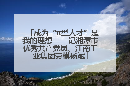 成为“π型人才”是我的理想——记湘潭市优秀共产党员、江南工业集团劳模杨斌