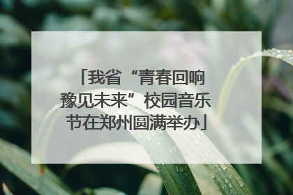我省“青春回响 豫见未来”校园音乐节在郑州圆满举办