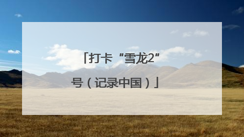 打卡“雪龙2”号（记录中国）