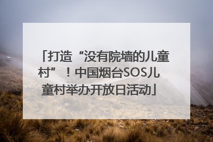 打造“没有院墙的儿童村”！中国烟台SOS儿童村举办开放日活动
